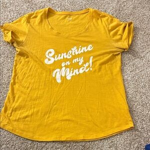 a.n.a Yellow Graphic Tee